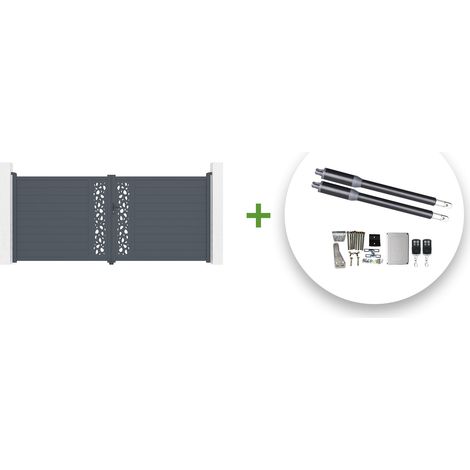 Pack portón eléctrico batiente SUNNY 400 x 180 cm + motor RANGER B150 (1/5)