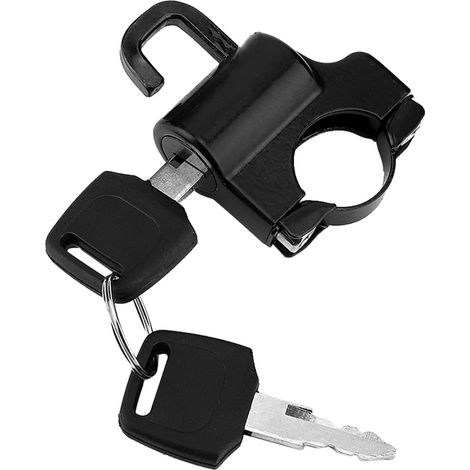 Antivol antivol moto casque cadenas universel guidon 22mm avec 2 clés noir (1/5)