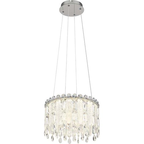 Hängelampe Esstischleuchte dimmbar Fernbedienung Glaskristalle LED CCT H 120cm