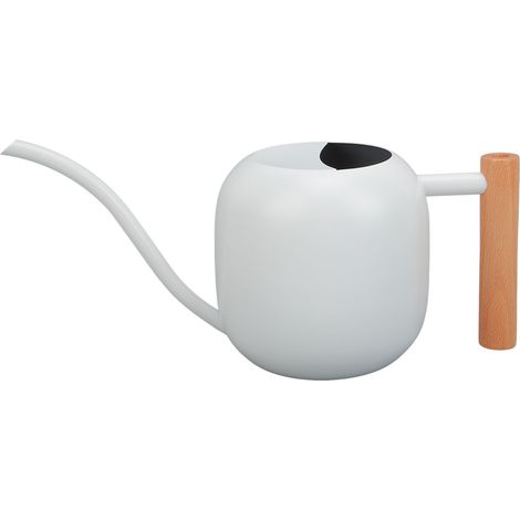 Annaffiatoio multifunzionale di grande capacità con beccuccio lungo per piante da interno ed esterno, 1200 ml, bianco. (1/5)