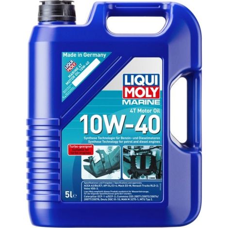LIQUI MOLY OIL 10W40 5L OLIO MOTORE MARINO 4T/ VDS-3/ M 3275-1