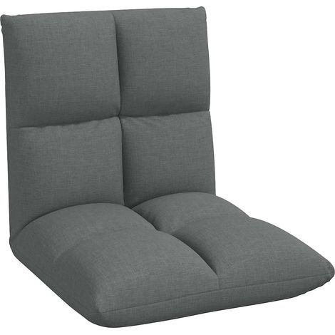 Sillón ajustable Gris oscuro Tela vidaXL (1/5)