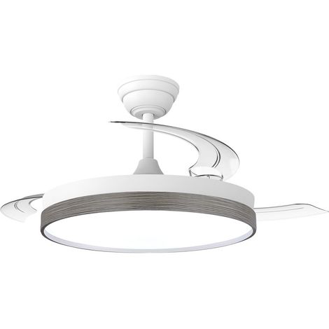 Ventilador LED aspas retráctiles Paneco Ceniza 48W (1/3)