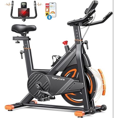 Velo D Appartement Magnetique, Velo Appartement Connecté APP, Résistance réglable, Vélo d'intérieur avec silencieux, Vélos D'appartement avec fréquence cardiaque Capacité 160KG (1/5)