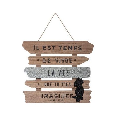 Décoration murale - L 32,5 x H 37,5 - Vivre - Livraison gratuite (1/2)