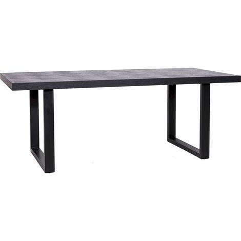 Table à dîner Blax 200x100 - Noir intense (1/4)