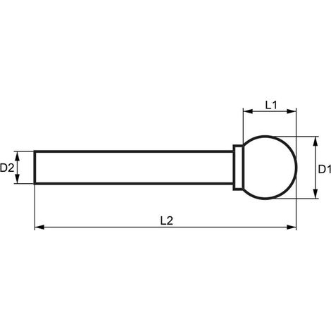 Lime rotative spherique standard HM 6x54 mm tige 6