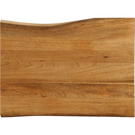 Dessus de table-Plateau de table de remplacement 80x60x3,8 cm bord vivant bois massif manguier (1/5)