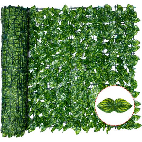 Rouleau de Brise-Vue Feuillage Artificiel Anti-UV pour Décoration Jardin, Clôture, Balcon Intérieur et Extérieur
