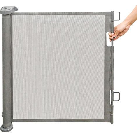Barriera di sicurezza retrattile, facile installazione, meccanismo di bloccaggio sicuro, GRIGIO, L (86x150)cm (1/2)