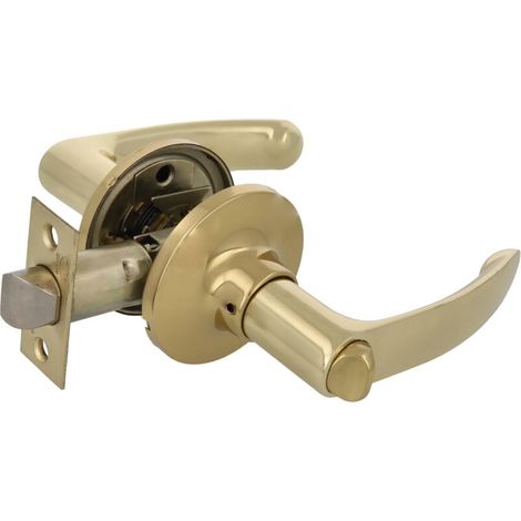 Béquille Tubulaire - Zamak Laitonné - Pour Porte Bois - Pêne Carré 60/70 mm - Jeu Complet (1/4)