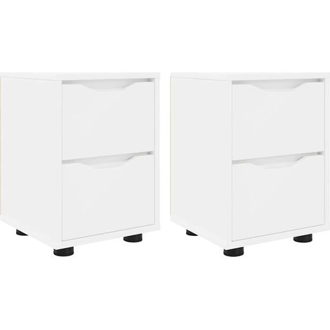 Maison Exclusive - Comodini 2 pcs Bianco 30,5 x 30 x 43 cm Legno multistrato