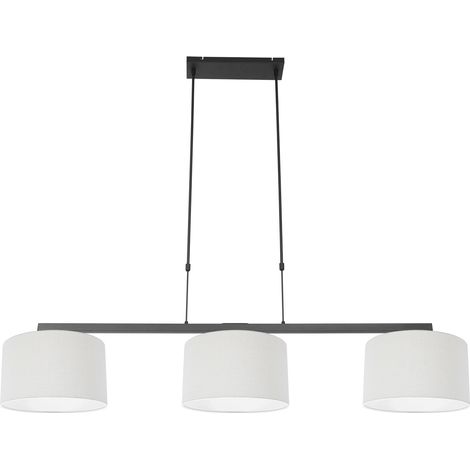 Lámpara colgante - negro - Stang - lino metal - gran lámpara de (1/4)