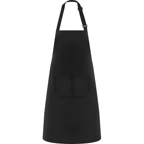 Küchenschürze mit verstellbarem Nackenband und 2 Taschen, wasserdichte, verstellbare Schürze für Damen und Herren, professionelle Küchenschürze (1/4)