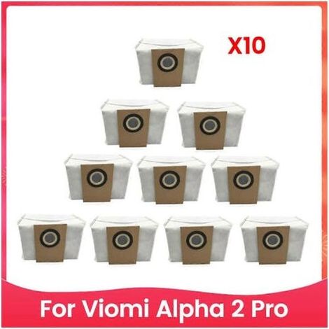 Lot de 10 sacs à poussière non tissés pour aspirateur robot Viomi Alpha 2 Pro - Accessoires de rechange pour déchets (1/5)