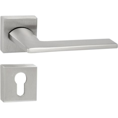DOMINO Poignée de porte DIANA QR M6 PZ Poignée avec plaque PZ pour cylindre profilé Chromé brillant (1/5)