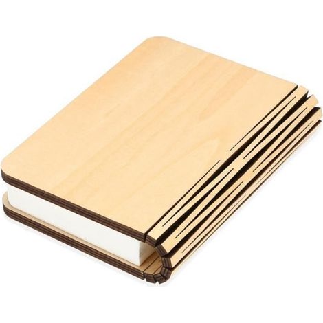 Salon Décor Lampe de Pliant Livre M - 001 USB Rechargeable Chaud LED En Bois Bureau Lampe de Nuit pour De Noël - Blanc (1/4)