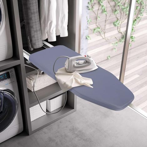 Planche à repasser extensible à 180 ° - Planche à repasser pliable de taille moyenne, tiroir d'armoire de rangement dans l'armoire, planche à repasser tournante push & pull Grise (1/5)