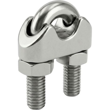 Serre-câble métallique Pince à étrier Acier inoxydable V4A 316 20mm Serre-câble Pince-fil