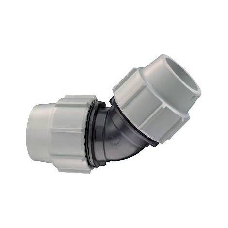 GOMITO A 45° PLASSON PER TUBO POLIETILENE Misura: Diam. 32