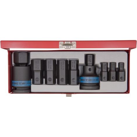 KING TONY - Coffret à choc 3/4" 6 pans, de 10 à 32mm