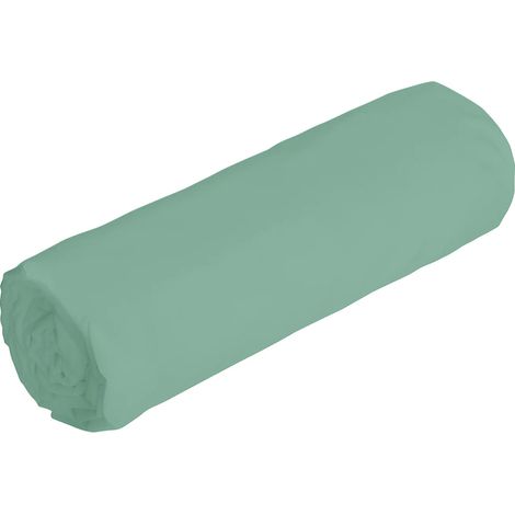 Lenzuolo con angoli Percalle cotone 80 fili/cm² 160x200 Altezza angoli 30 cm Verde mandorla - AGAMI di PALACIO