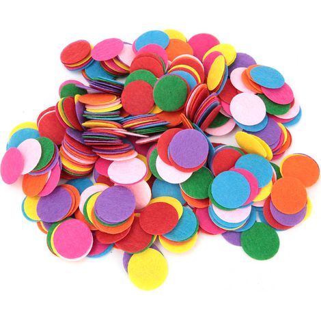 Tapis décoratifs ronds en feutre, adaptés à la décoration de tables de fêtes et de mariages, accessoires de bricolage (2,5 cm, 500 pièces) (1/5)