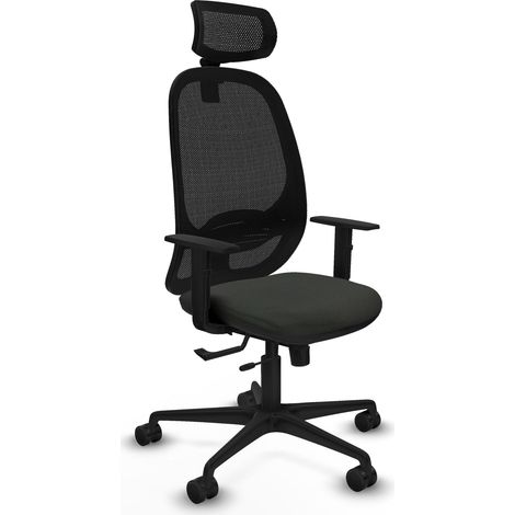 Chaise de bureau piqueras y crespo Cilanco noir mousse épaisse (1/2)