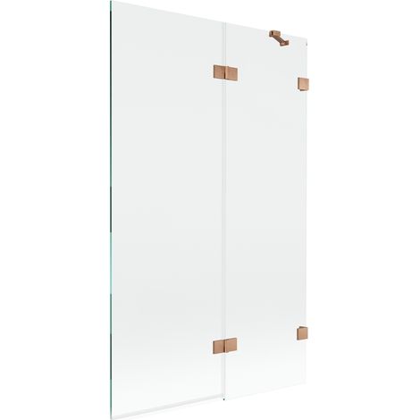 Mexen Lunar pare-douche à 2 volets à droite 110 x 150 cm, transparent, cuivre brossé - 897-110-100-65-00-P (1/5)