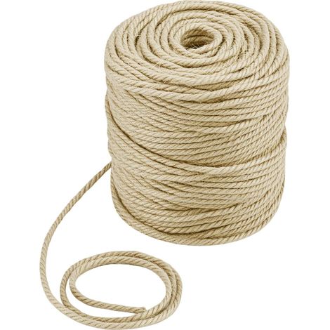 Corde de Jute 100M, Ficelle Jute 4 mm, pour emballer des Cadeaux, travaux manuels, Jardin (1/5)