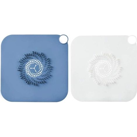 Kit di protezione sanitaria in silicone, confezione da 2: filtro/tappo di scarico + tappo antiscivolo per doccia e lavello da cucina.