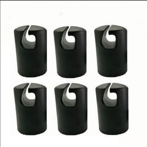 Trampolin-Netzstangenkappen, Trampolinhaken, Trampolin-Ersatzteile und Zubehör, Trampolin-Netzstangenkappen Ø 32 mm, 8er-Pack, schwarz