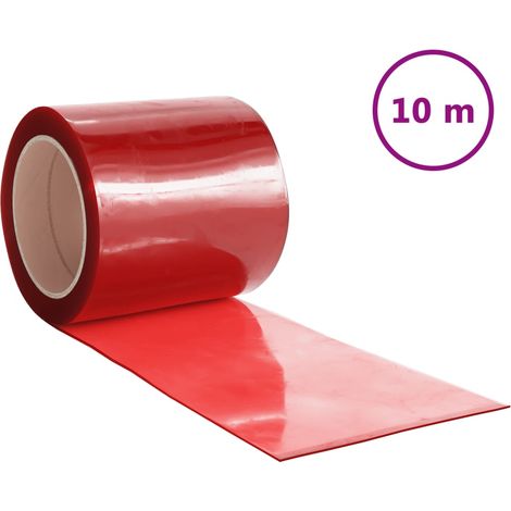 vidaXL Türvorhang rot 200 mm x 1,6 mm 10 m PVC