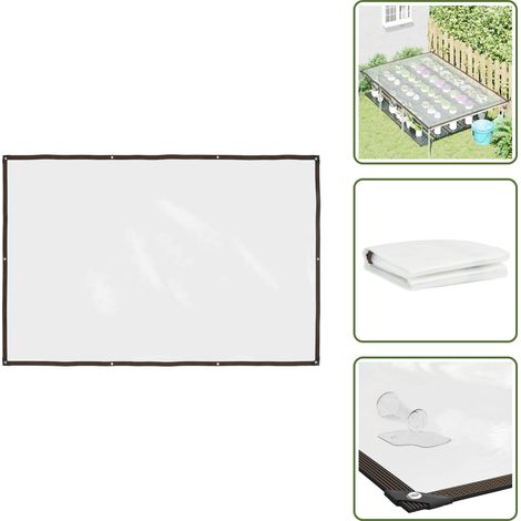 Regen schützen - vidaXL Transparente Plane mit Ösen 2x3 m Polyethylen - Staub schützen (1/5)