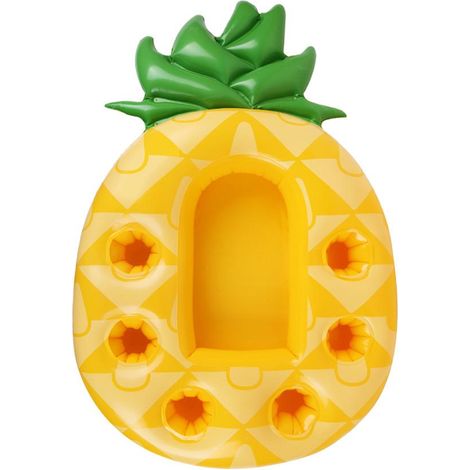 Porte-gobelet flottant gonflable Avocat Ananas en PVC, support boisson multi-trous pour piscine, fête et plage, idéal pour téléphone et verres