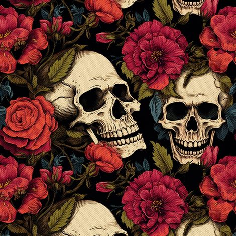 Tela decorativa para exteriores Oxford - Motivo de calavera I DX4150 (1/5)