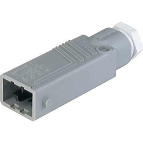 Hirschmann 931 692-106-1 Netz-Steckverbinder STAS Stecker, gerade Gesamtpolzahl: 5 + PE 6 A Grau 1 S (1/2)