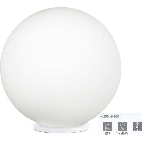 Eglo Tischlampe Rondo Ø 20 cm weiß Lampen (1/5)