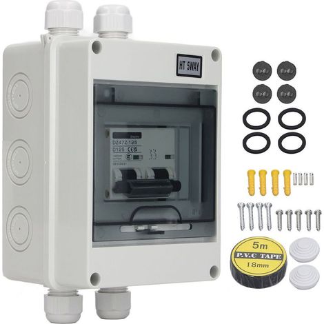 Disjoncteur Miniature DC 2P 125A IP65, interrupteur de déconnexion étanche pour système solaire photovoltaïque 1000V (1/5)