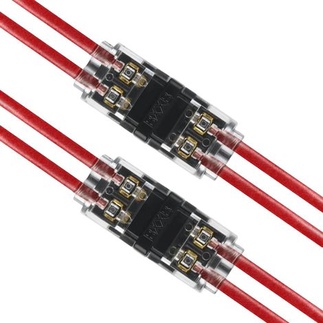 LaBlanc – 12 Stück 2-polige H-Stecker für elektrische Kabel, 20/22 AWG Kabel-Schnellverbinder für Auto, Licht, Audio