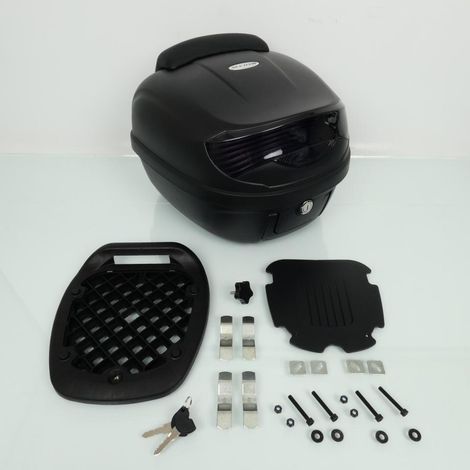 top case s-line 29l matt schwarz mit Rückenlehne und Platte für (1/5)