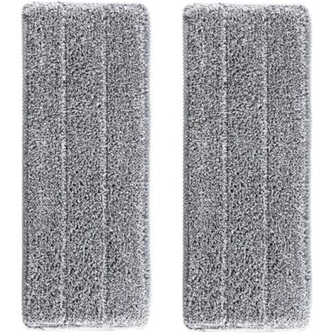 royaluxe-Lot de 2 housses en microfibre ultra absorbantes – compatible balai auto clean and dry™ – système nettoyage mains libres, tête rotative 360° (1/5)