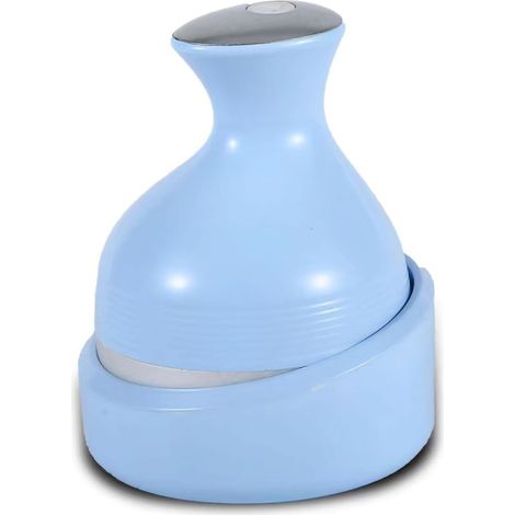 Massageur de Tête Électrique Rechargeable, Appareil de Soin Capillaire avec Fonction Pétrissage et Nettoyage, Bleu (1/5)