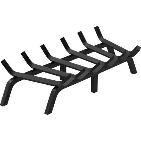 VEVOR Fireplace Log Grate, 27 inch Heavy Duty Fireplace Grate with 6 Support Legs, 3/4’’ Solid Powder-coated Steel Bars, Log Firewood Burning Rack Holder for Indoor and Outdoor Fireplace (1/5)