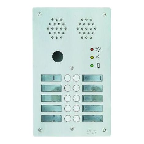 Plaque inox 10bp 2r ptt URMET AX2010 (1/4)