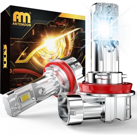 Ampoules H11 H8 H9 LED pour Feux Antibrouillard, 100W 20000LM 6500K Blanc 12V 24V Ampoule de Phare, Ampoules de Remplacement Halogène pour Voitures, Plug and Play, Lot de 2 (1/5)