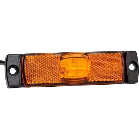 Faro di posizione a LED 12V 24V 36V arancione con catarifrangente e cablaggio - FT-017 Z LED (1/5)