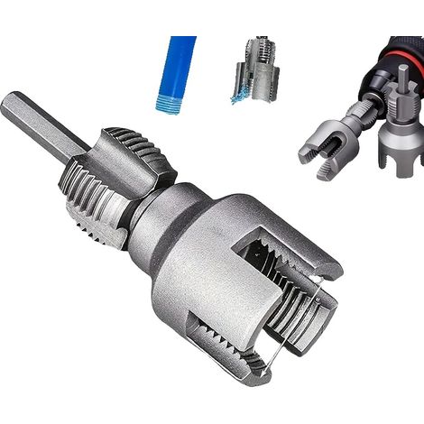 Outil de filetage de tuyaux, fonctionnalité intégrée, matériau en acier durable, Argent (1/2)