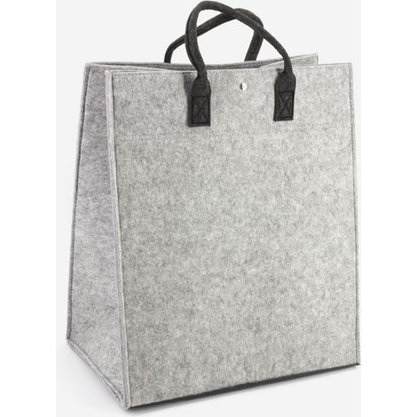 BATHBAZAAR - Panier à linge gris en polyester - Série Cadix (1/5)