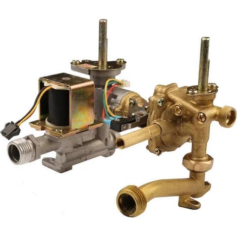 Ensemble de vanne en laiton pour chauffe-eau, résistant à la corrosion, facile à installer, convient aux chauffe-eau à gaz. (1/5)